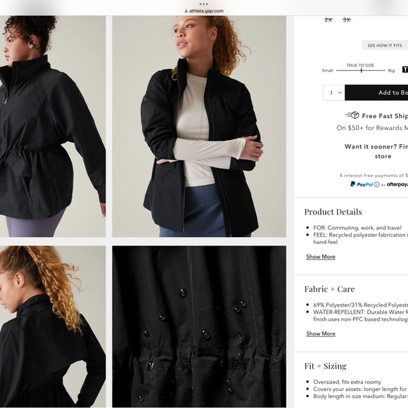 Athleta Westerly Jacket size Medium NWT - Picture 1 of 3